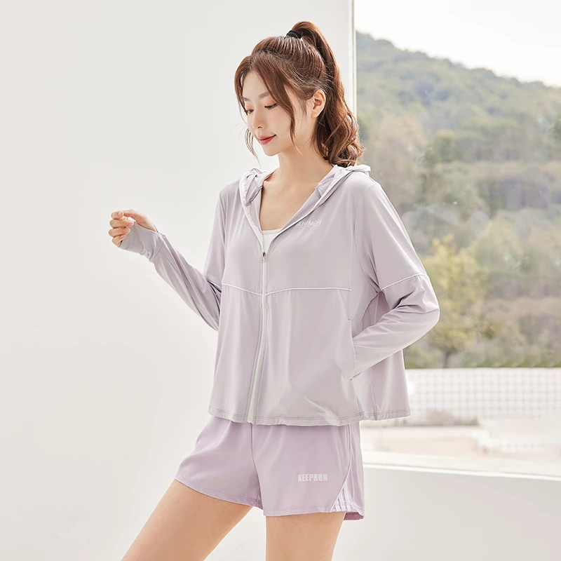 【20号】N53100MY夏季防晒衣女冰凉感透气防紫外线帽檐轻薄防晒服