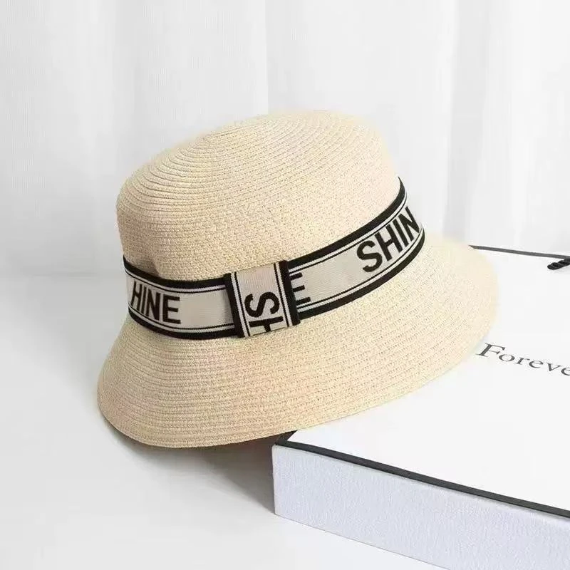 【冰冰好物】夏日感编织字母草帽