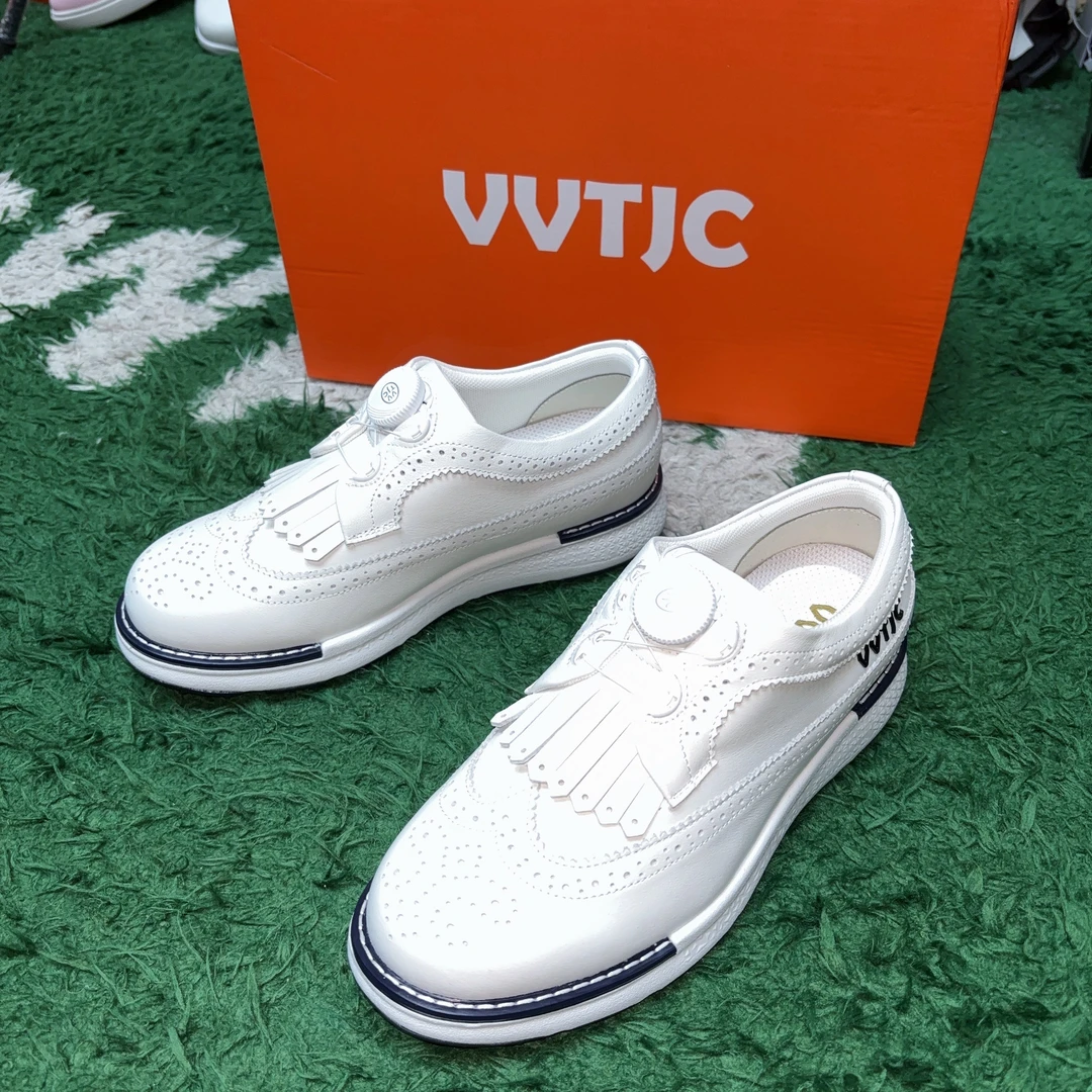 高尔夫球鞋男女宽版透气防水防滑鞋钉情侣真皮鞋子牛皮柔软吸汗