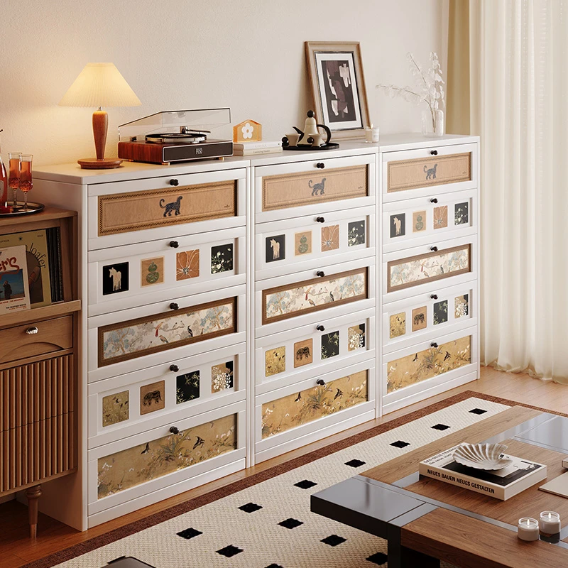 美世达斗柜卧室家用2025高档大气五斗柜客厅靠墙收纳储物柜子边柜