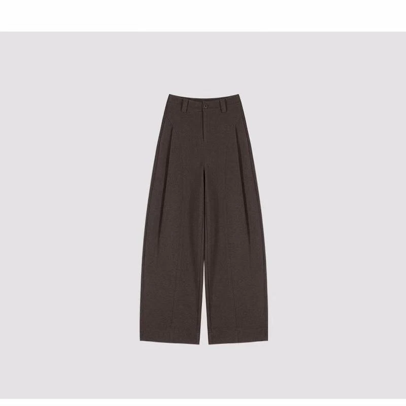 【羊绒贝斯裤】秋冬厚款~蚕 丝糯感休闲裤垂感宽松直筒裤阔腿裤1029