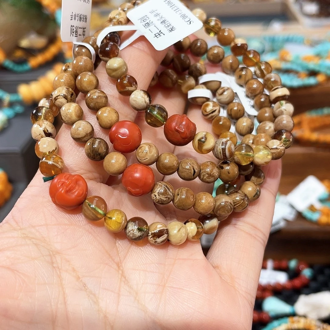 琥珀手串未镶嵌多样发其一