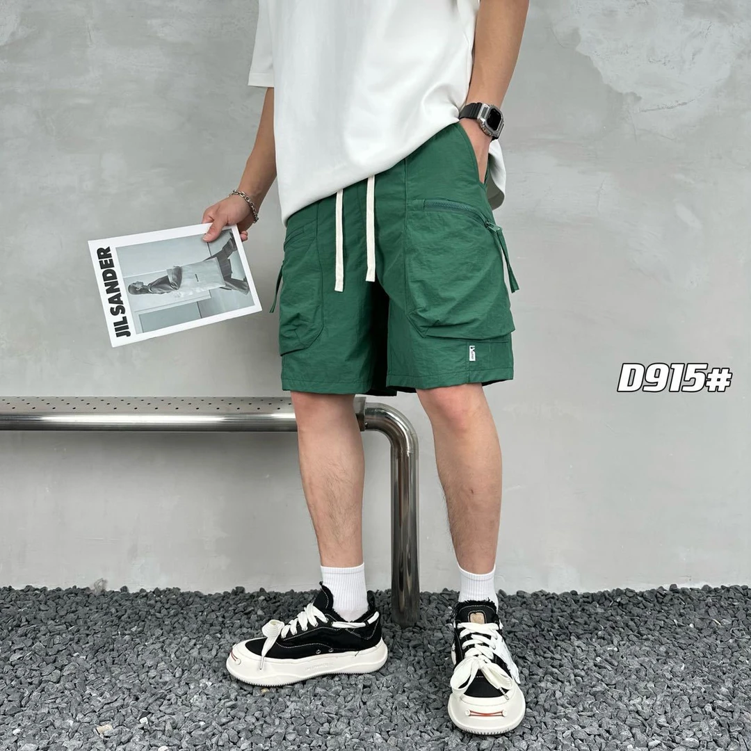 新款男士夏季速干短裤百搭休闲透气时尚潮流五分裤透气运动沙滩裤