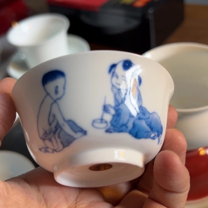琉璃手工艺品大球泥手绘100毫升陶瓷