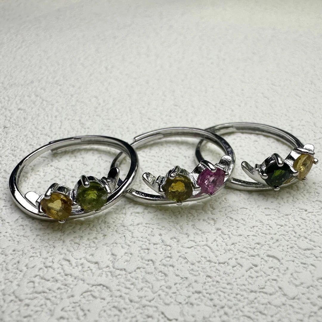 【小宝晶选】天然碧玺戒指 多样性发一件 694XBQZH