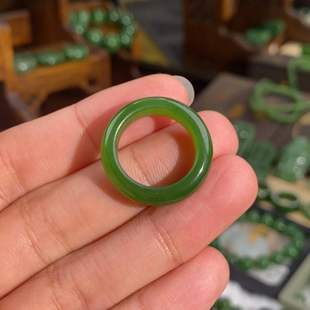 和田玉（碧玉）戒指未镶嵌17.6