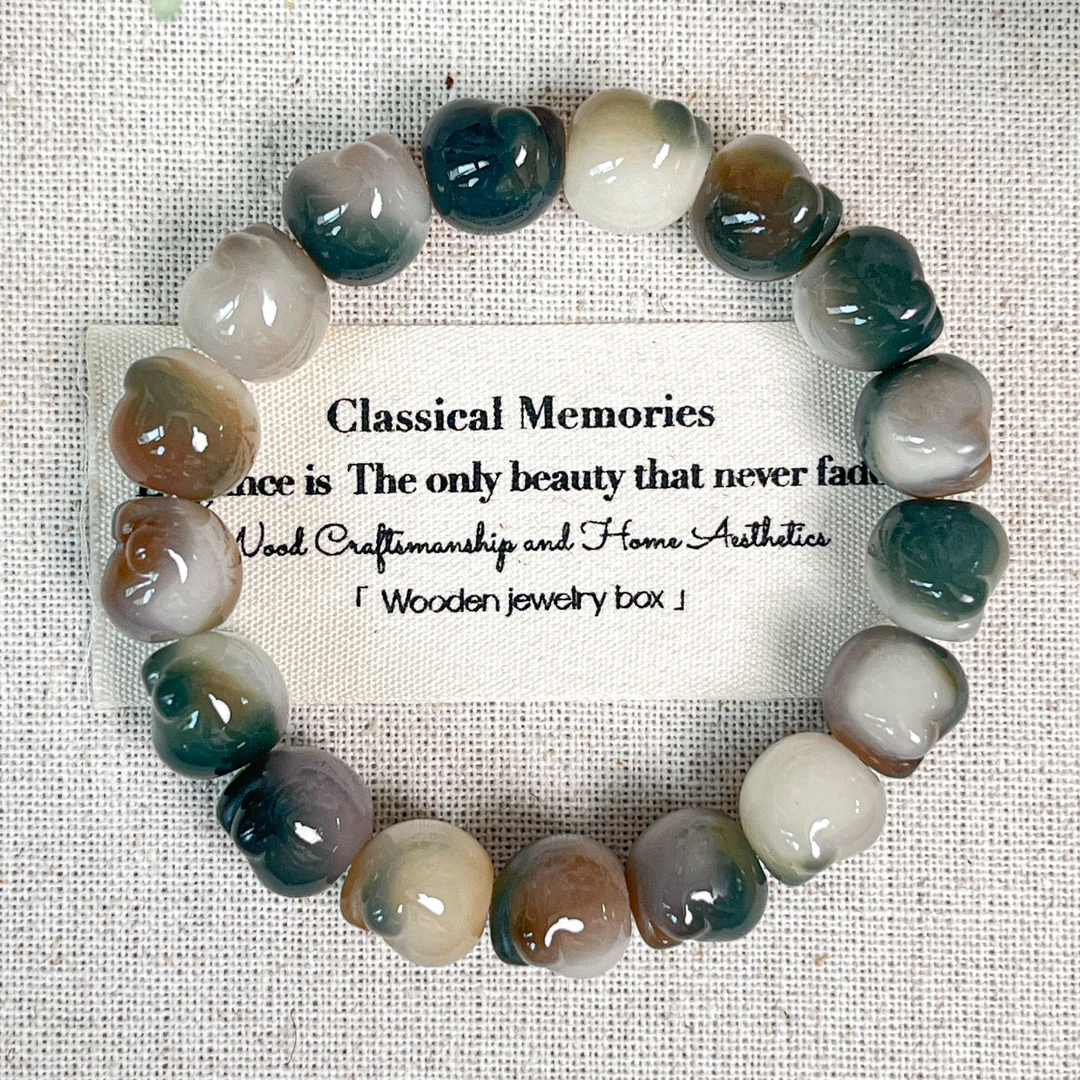 《远山黛》三花猫猫爪手串13mm（深色）    J-X019155