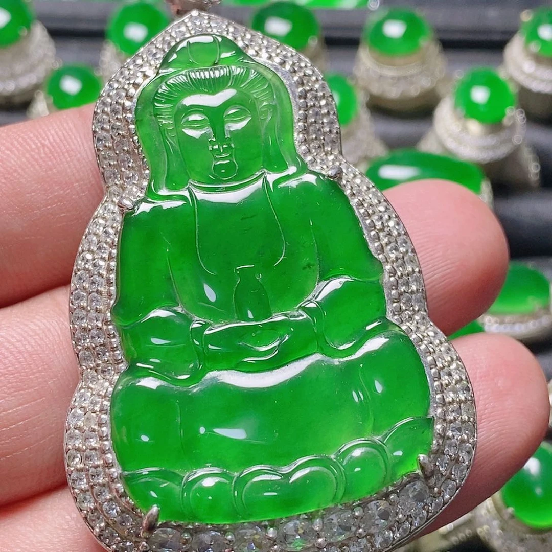 翡翠银S925镶嵌颈饰