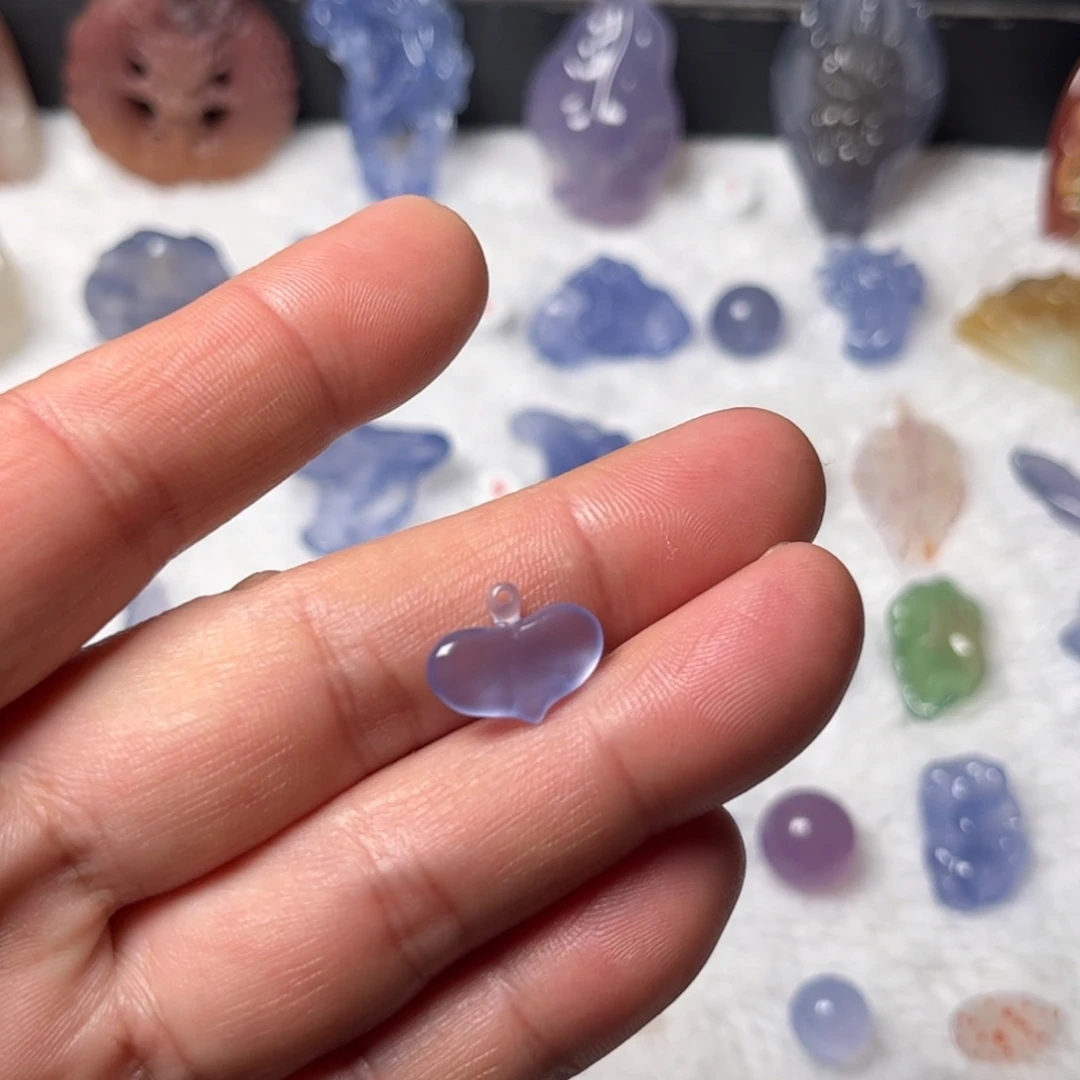 玛瑙/玉髓未镶嵌吊坠(不含链)爱心