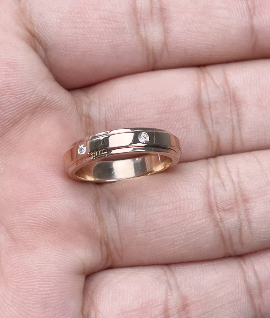 实验室培育钻石RZ圆形男款18K玫瑰金戒指-JJ070215