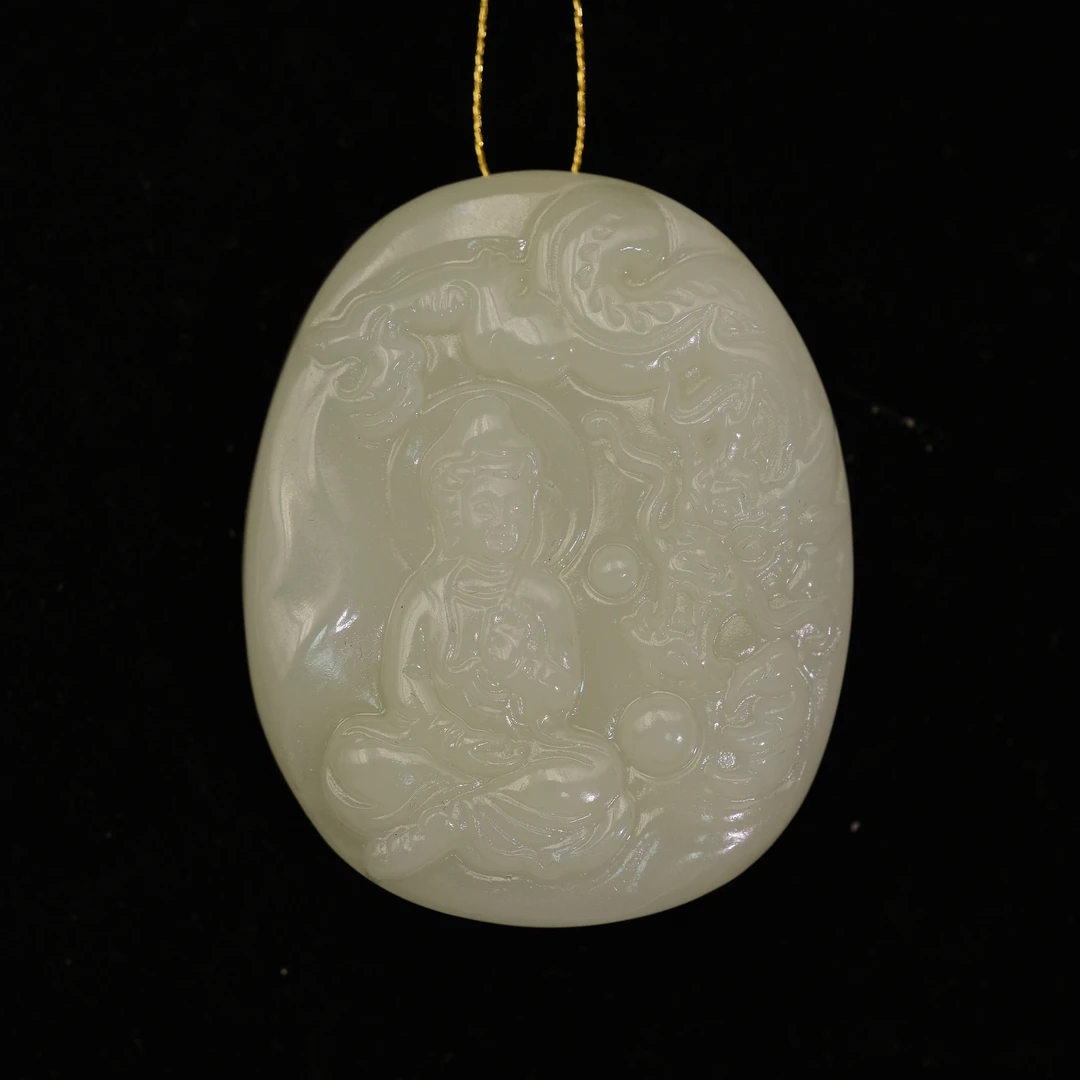 09 和田玉挂件/1600160 十竹斋拍卖 44.86g