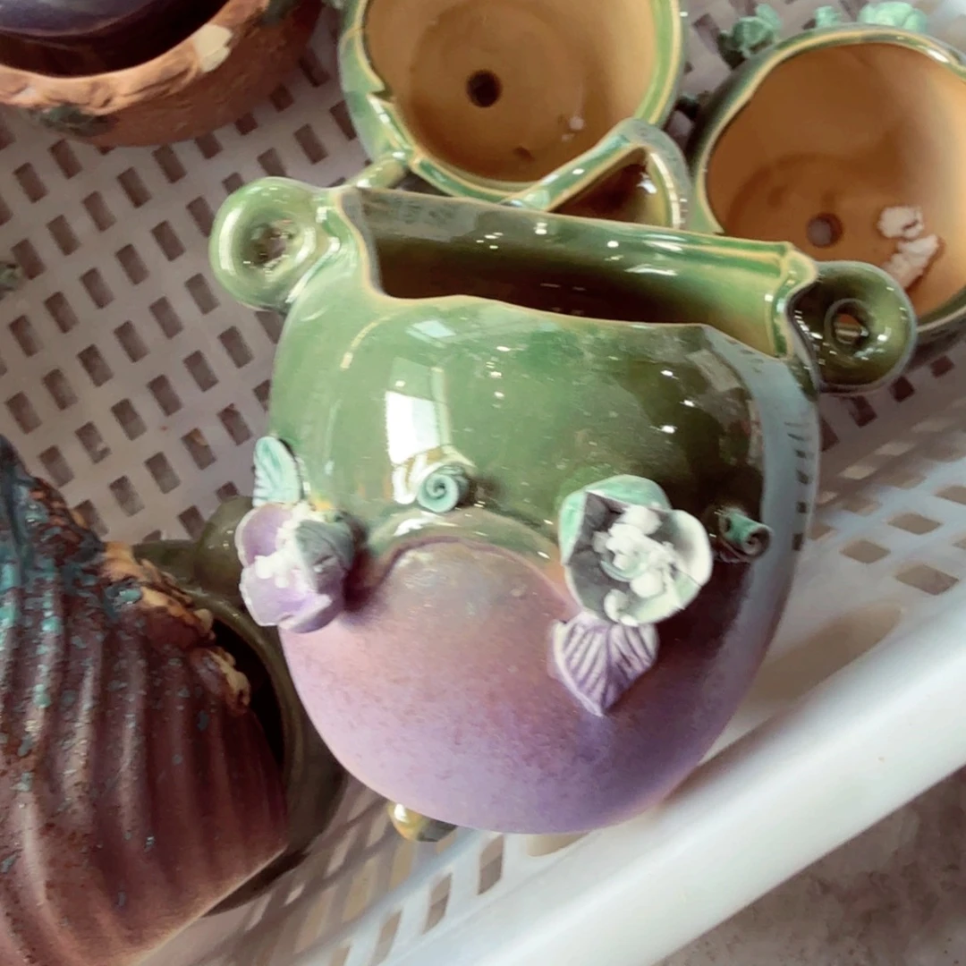 紫砂花盆瑕疵瑕疵