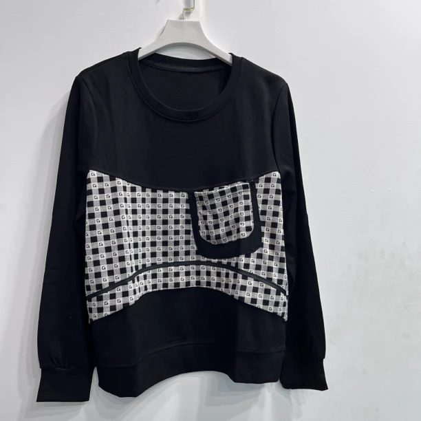 【名角服饰【格子合包24818】时尚休闲百搭长袖上衣