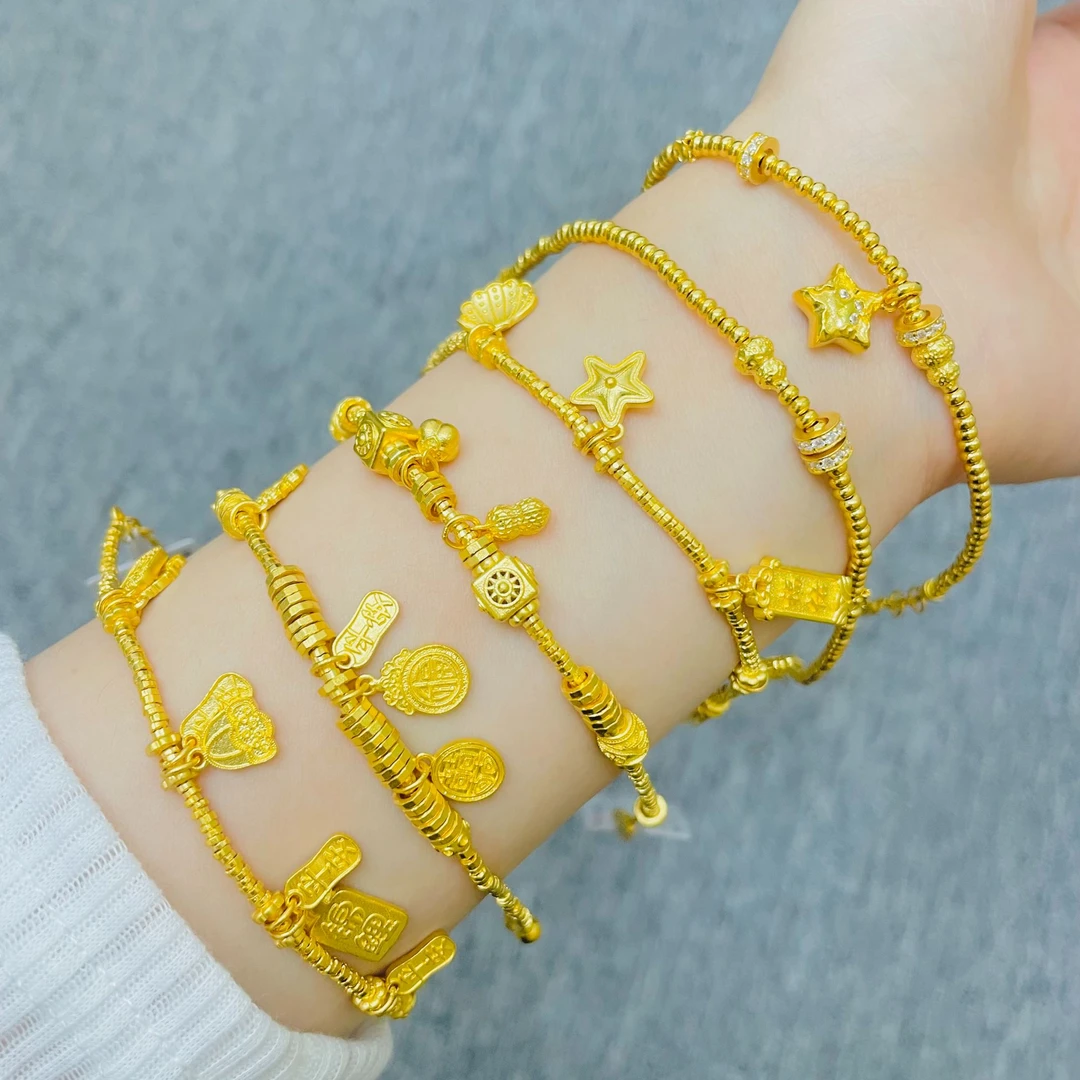 IBELOVE 足金999 古法盘缠超精工黄金手链合集精致时尚（精品3）