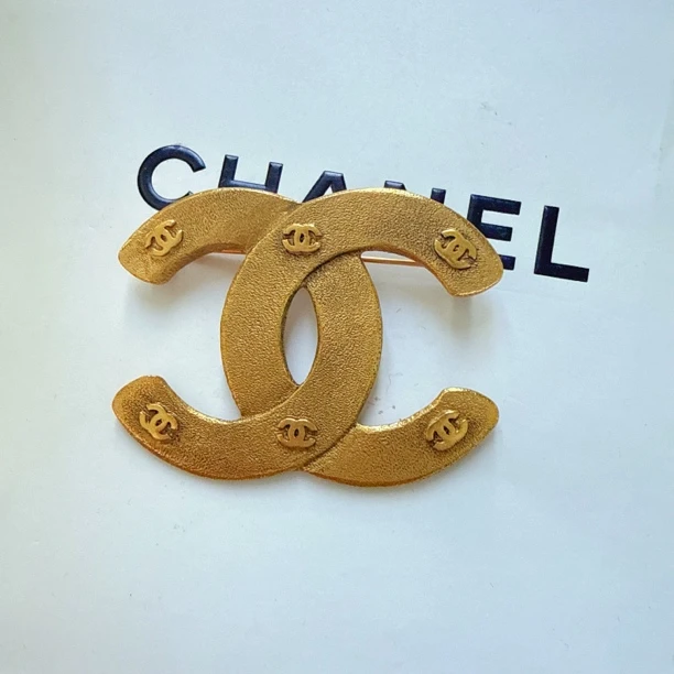 95新 Chanel/香奈儿 Chanel vintage香奈儿中古双c胸针