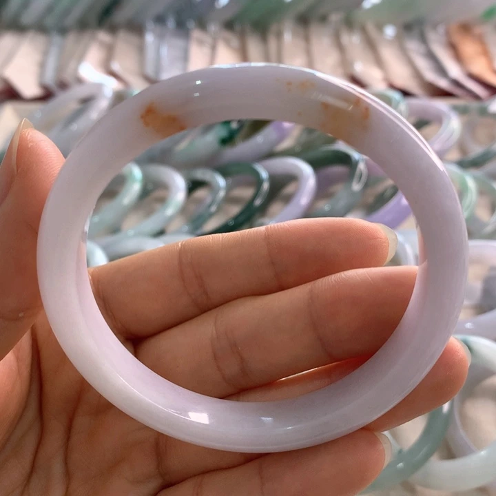 翡翠未镶嵌手镯撒金58