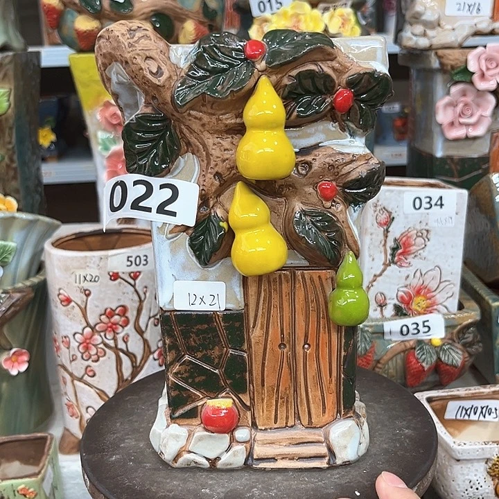 紫砂花盆粗陶材质多肉花盆