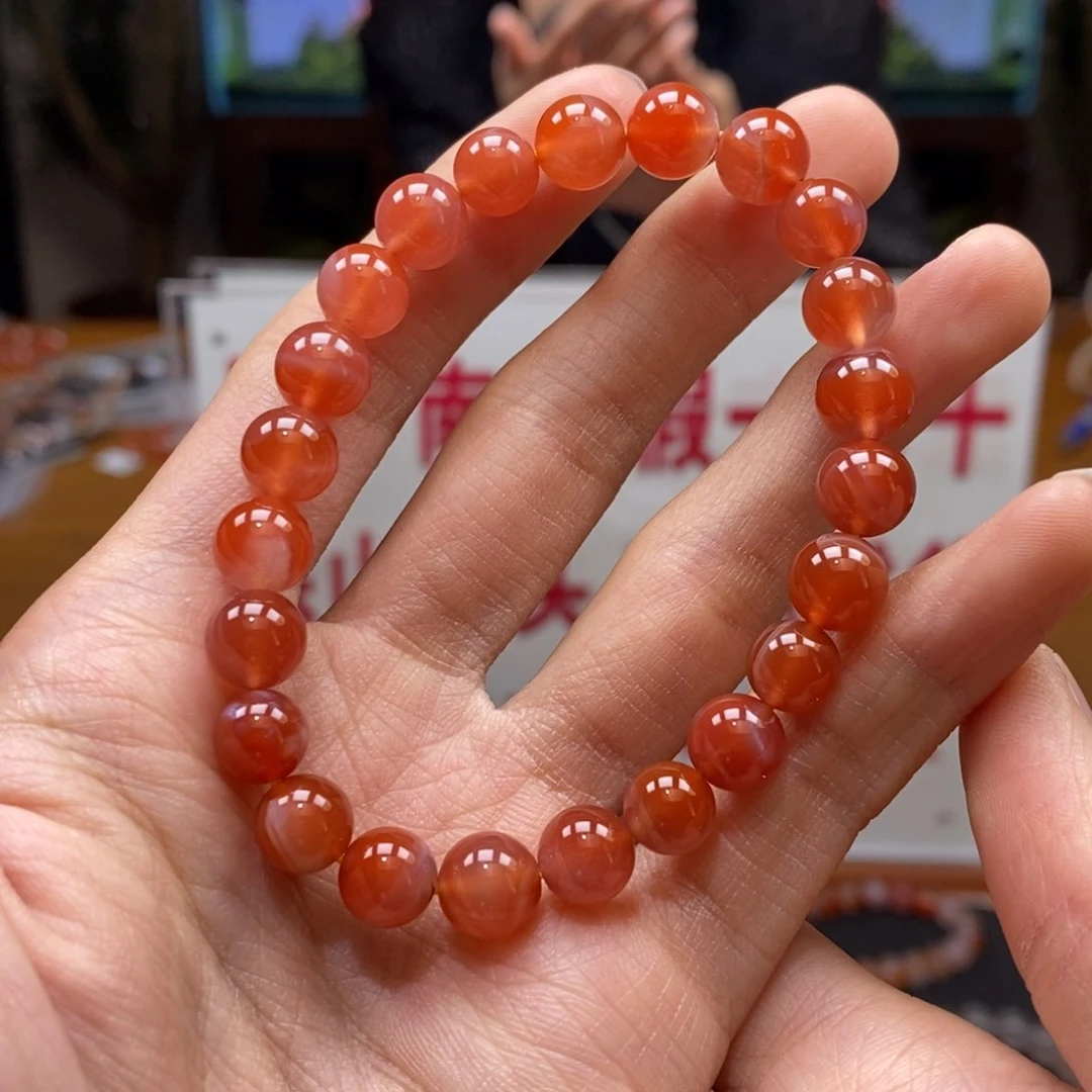 南红玛瑙串未镶嵌大黑洞8➕