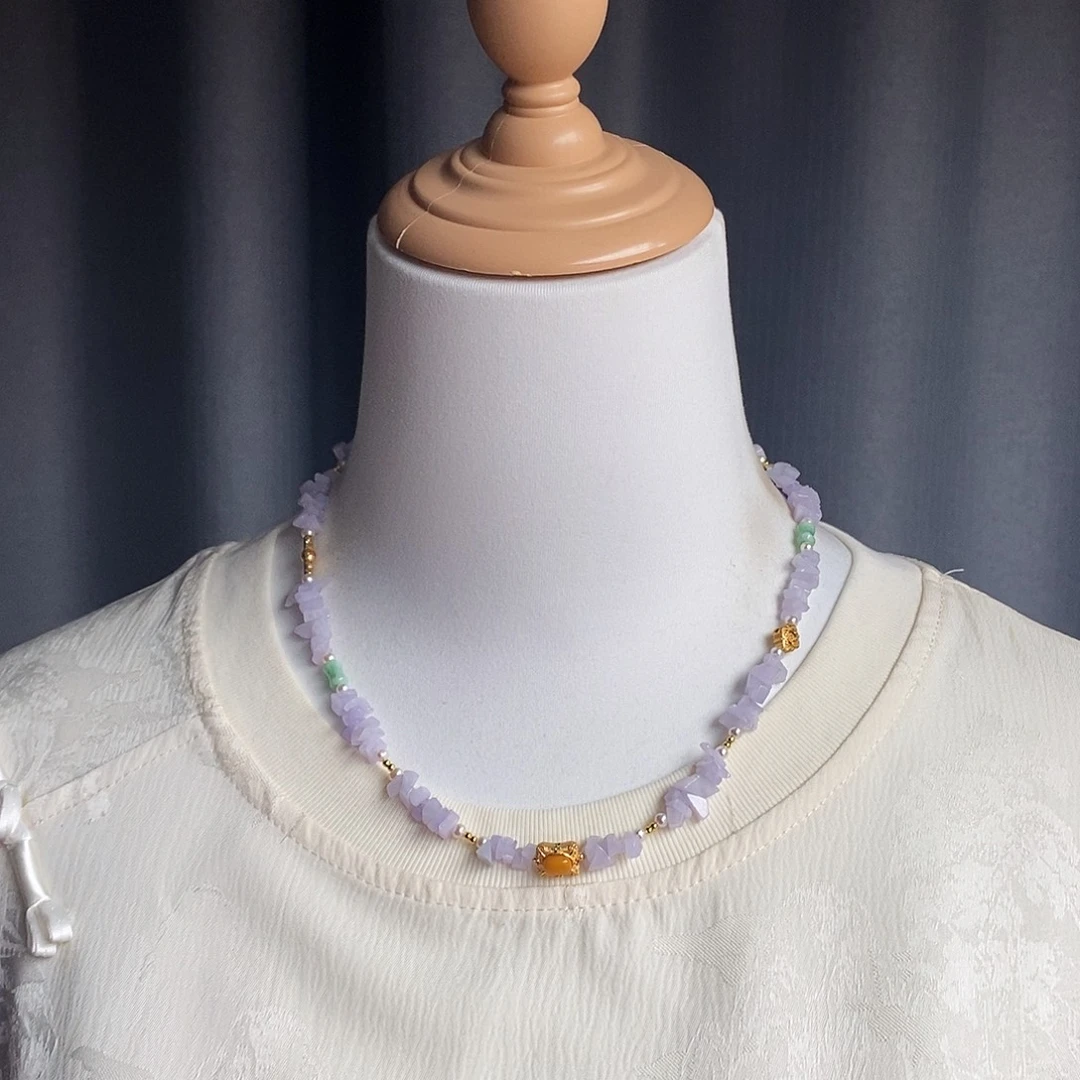 翡翠未镶嵌项链项链