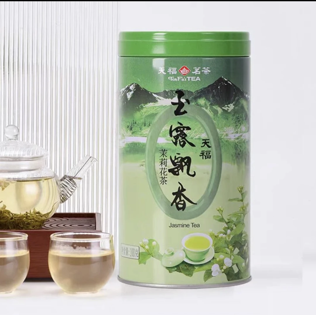 天福茗茶 玉露飘香茉莉花茶浓香型四川花茶散装100g