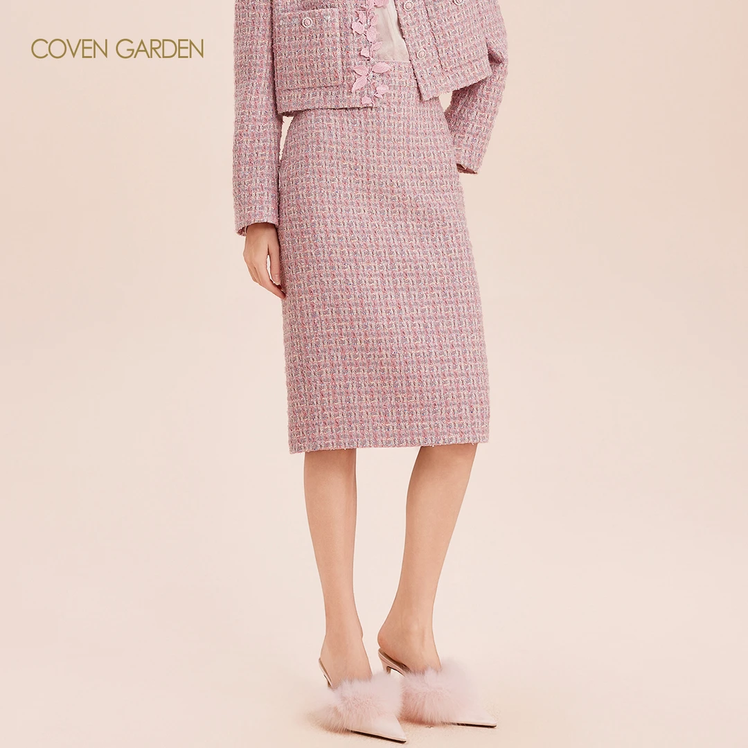 【贤哥专属】哥文花园小香风呢料半身裙包臀CLA4074360