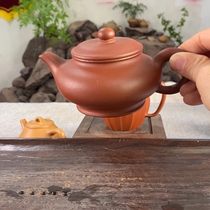 紫砂茶壶小煤窑朱泥水平160左右的容量半手制作