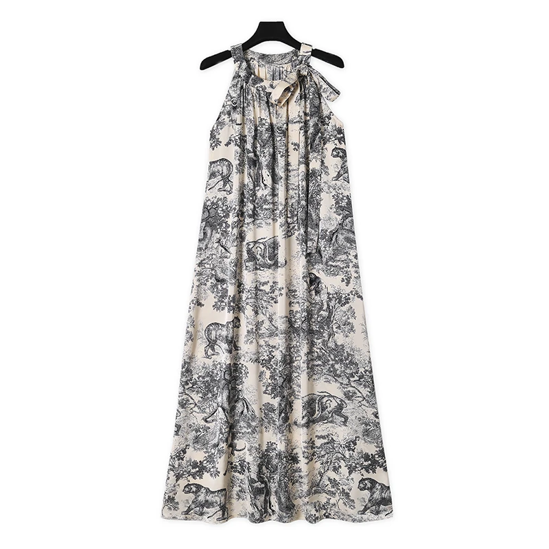 碎花显瘦气质轻奢时尚夏季复古法式连衣裙春夏印花15219