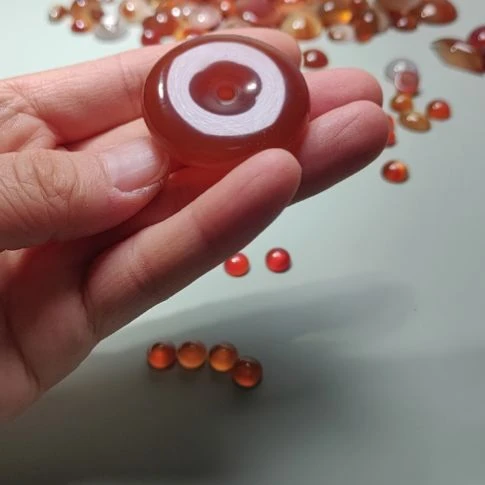 蓝***火玛瑙/玉髓未镶嵌珠子