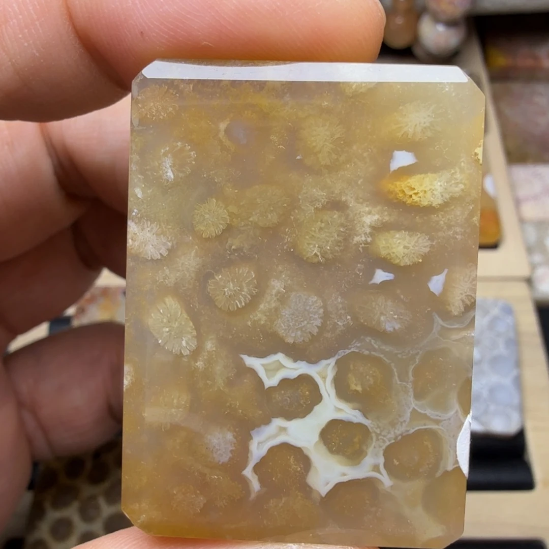 硅化玉未镶嵌纯天然色有机玉石保真色