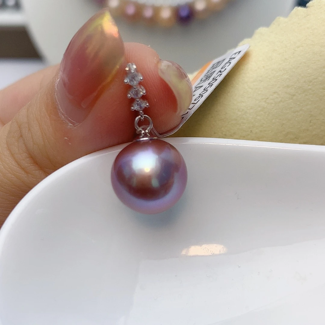 淡水珍珠银S925镶嵌颈饰W44