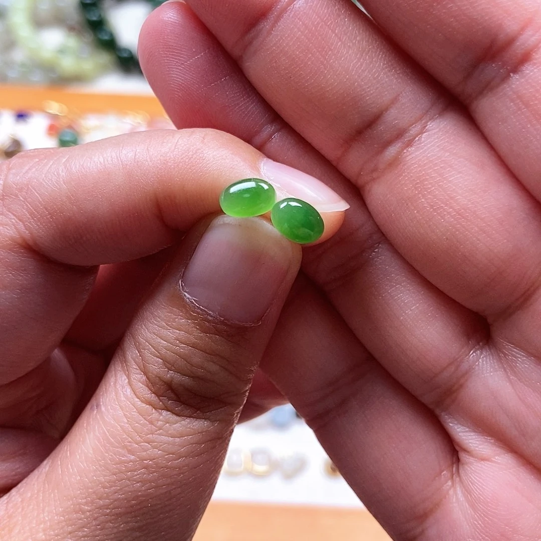 和田玉银S925镶嵌耳饰