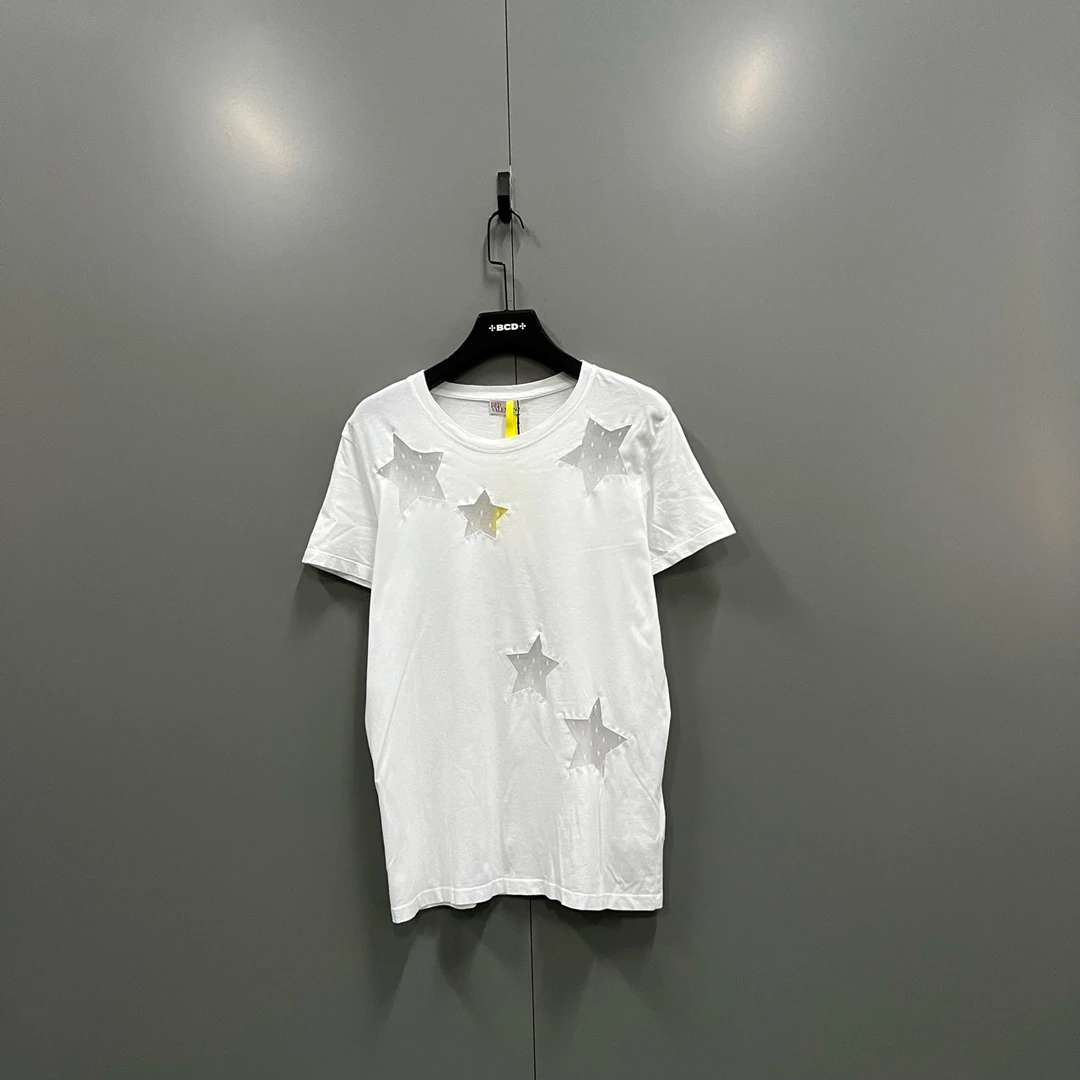 95新 Valentino/华伦天奴 （cc）镂空星星网纱短袖 M码/302750