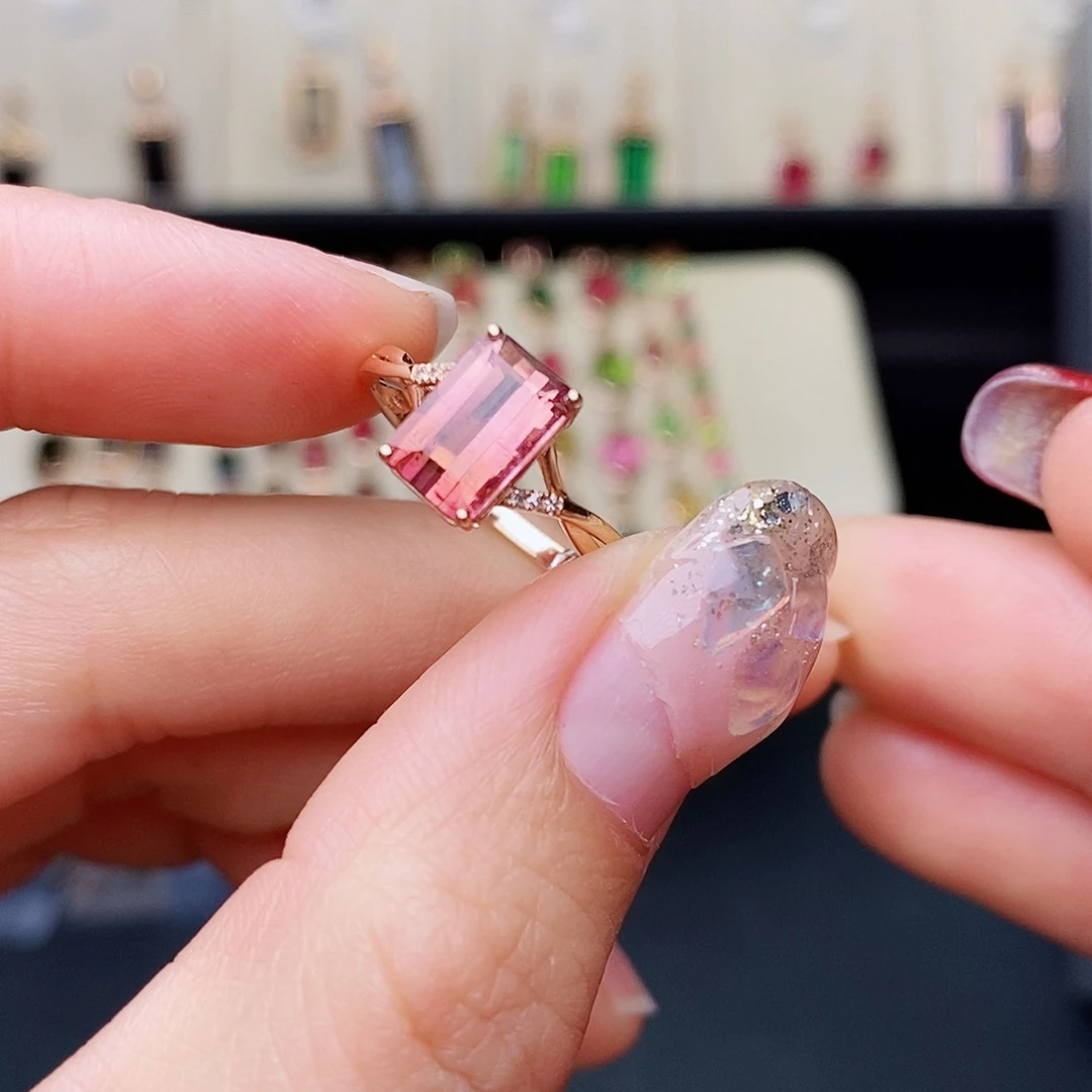 碧玺戒指碧玺18K金镶嵌