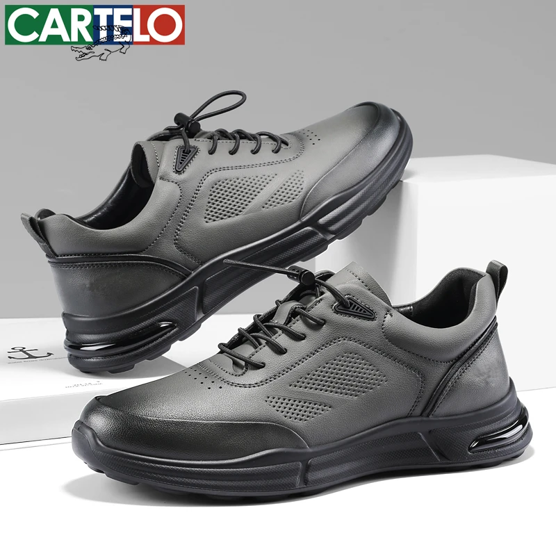 卡帝乐鳄鱼商务百搭皮鞋春季男士休闲皮鞋舒适软底防滑一脚蹬男鞋