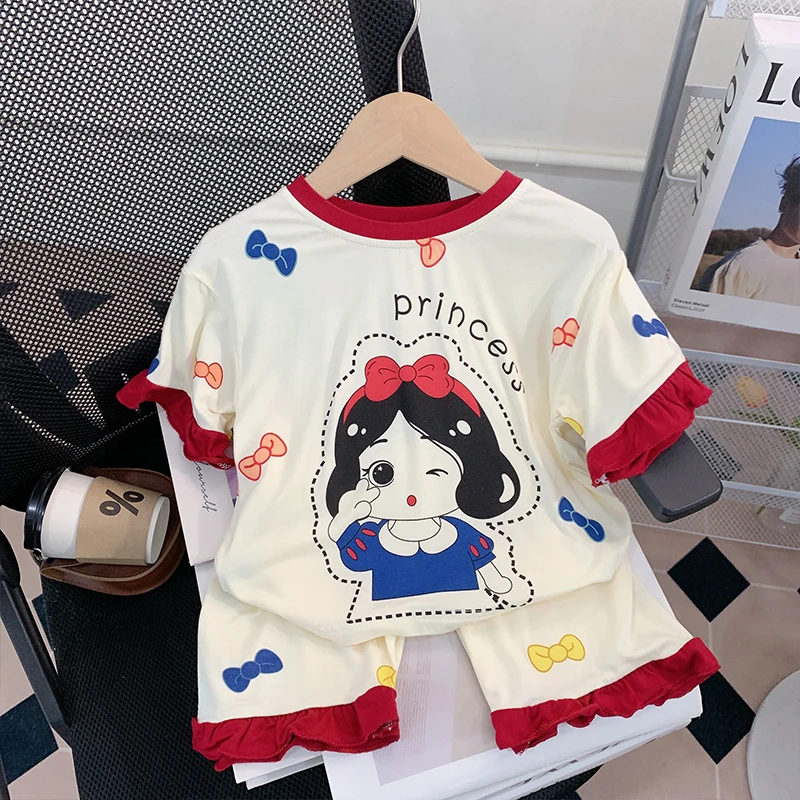 【米家原创】儿童睡衣夏季薄款莫代尔女童家居服冰丝面膜空调服套装