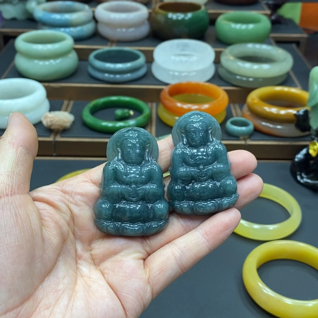 星***辰翡翠未镶嵌颈饰吊坠