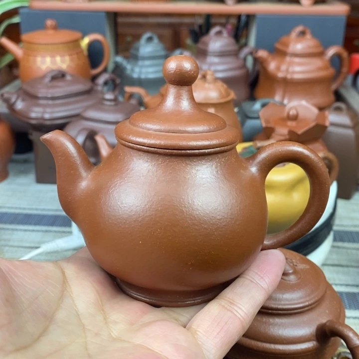 紫砂茶壶顶珠180cc原矿一厂红段紫砂新年特惠价