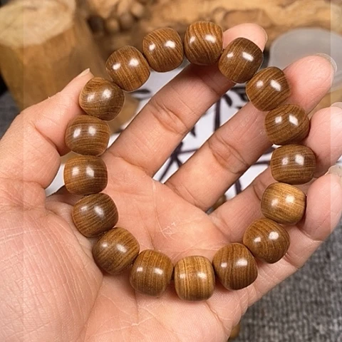 檀香木手串/手链老山檀香黑肉虎纹12/13老型珠沉水