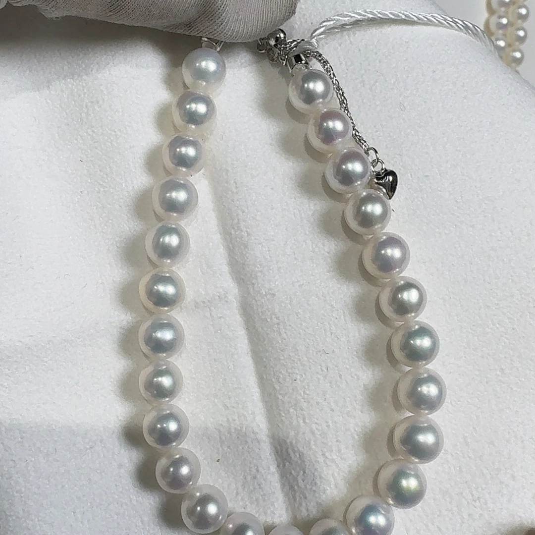 淡水珍珠银S925镶嵌手绳