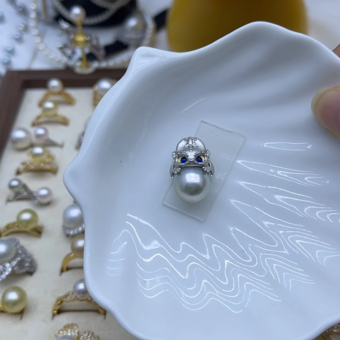 海水珍珠颈饰银S925镶嵌