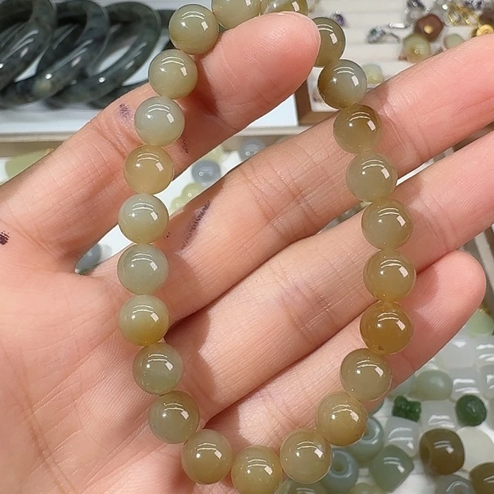 和田玉（糖玉）未镶嵌手链8mm