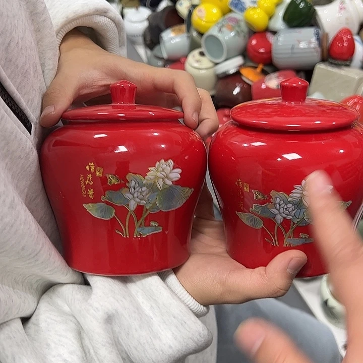 茶叶罐陶瓷家用储物罐瑕疵品介意勿拍