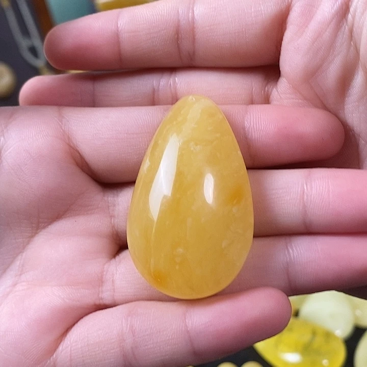 琥珀未镶嵌裸石水滴