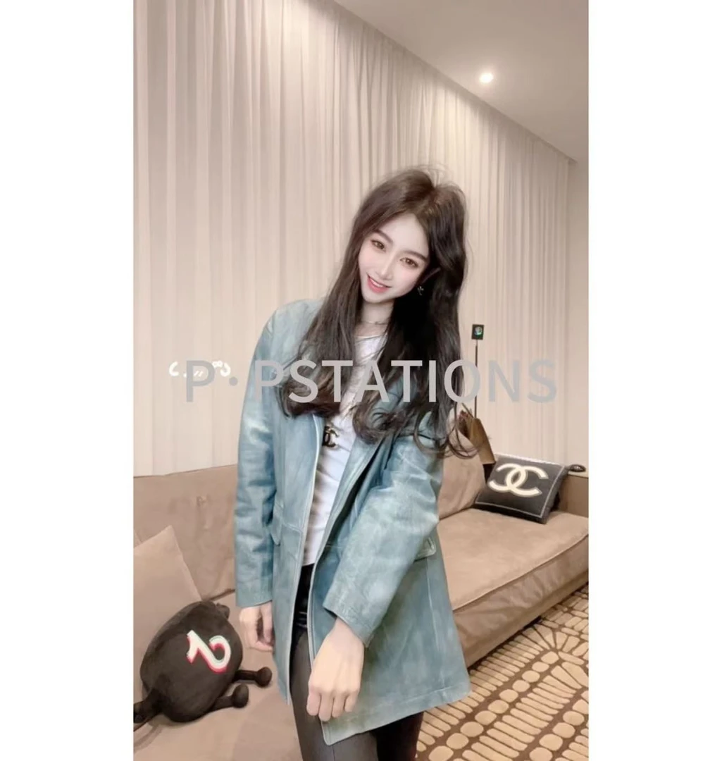 PP 2025｜写半片信 海宁胎牛皮水洗做旧风格真皮皮衣29076