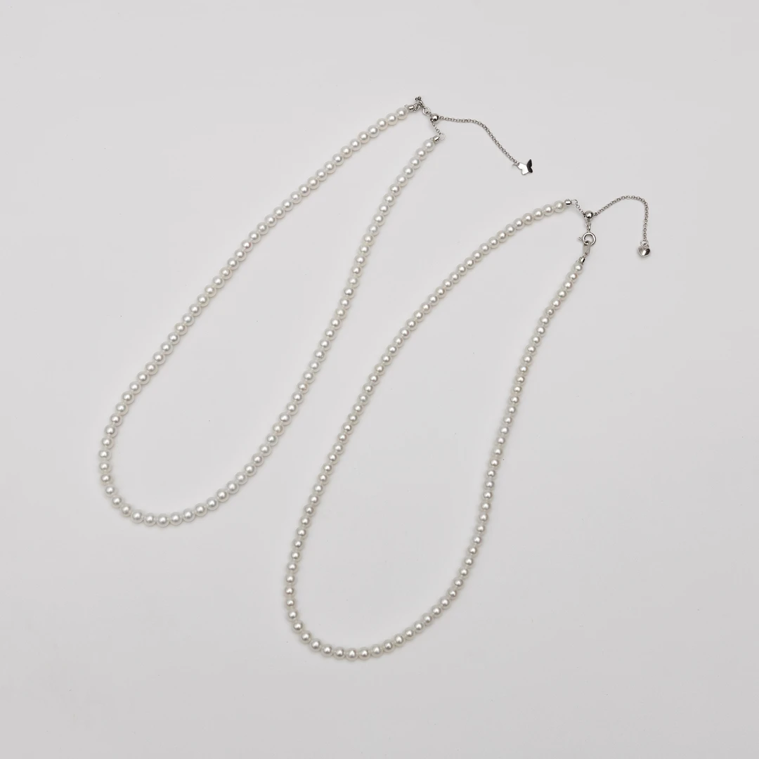 超白亮小米珠｜淡水baby珠S925银珍珠项链3～5mm 多样发1