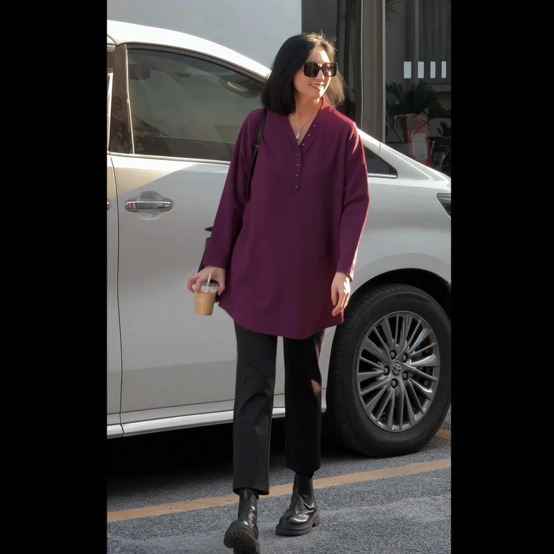 【娜姐6938 新款】巴瑟2024年时装高奢女装宽松显瘦百搭潮流卫衣裙