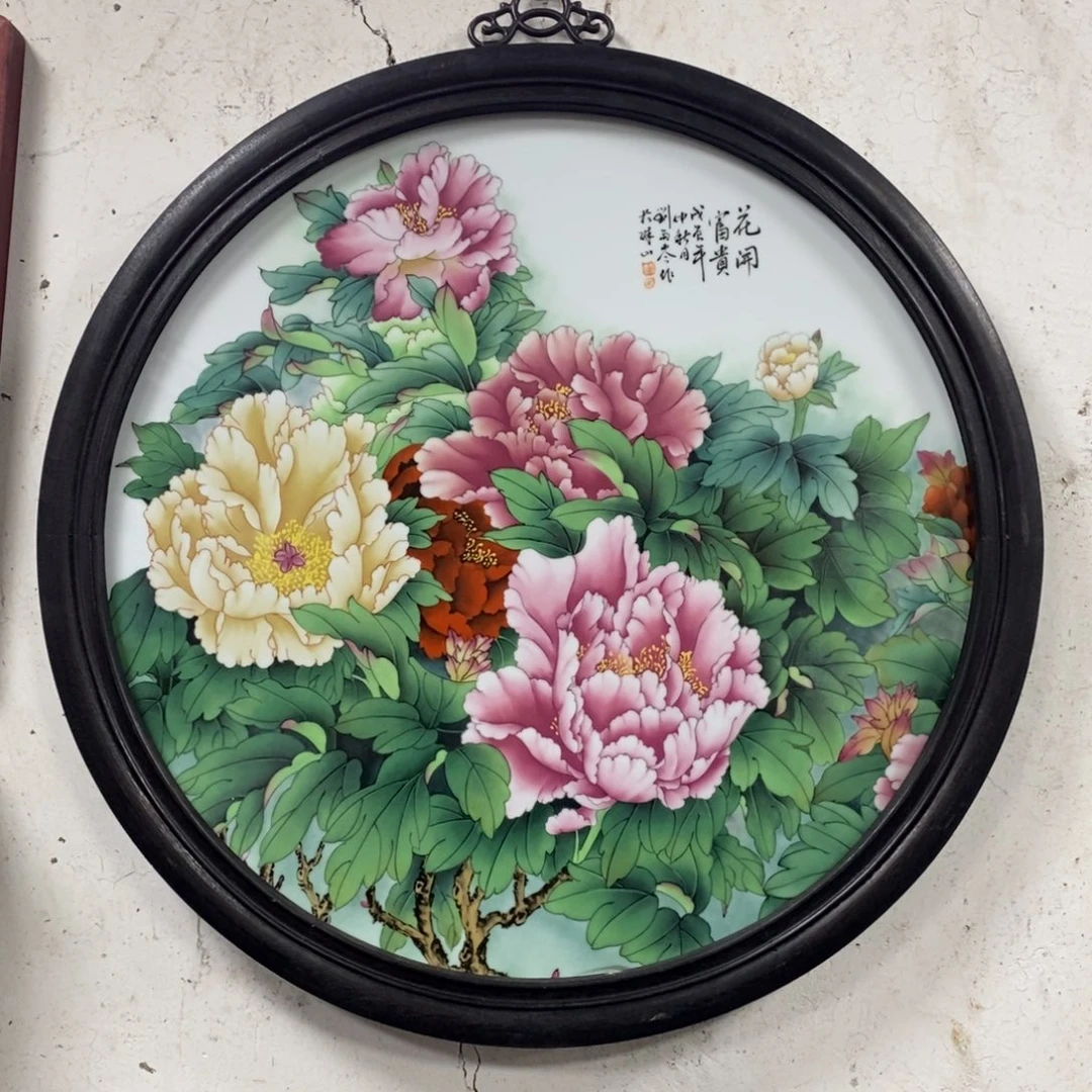 瓷62*62 景德镇瓷板画柴窑烧制