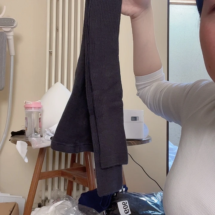 三醋酯纤维优家藏蓝色打底裤130斤以下可穿726