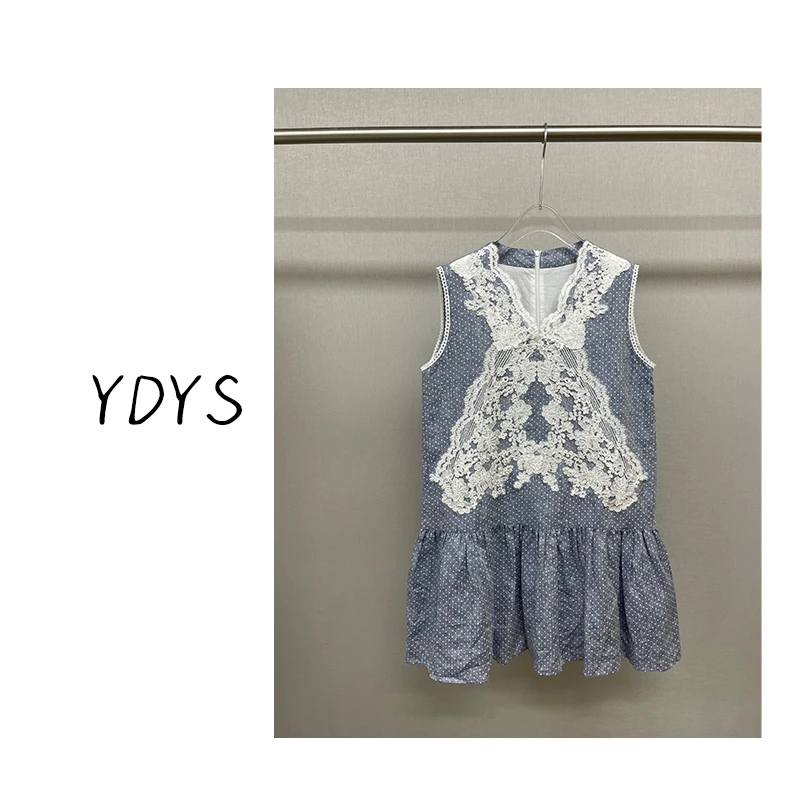 【YDYS】25K00028 2025新款时尚气质小众立体 蕾丝连衣裙