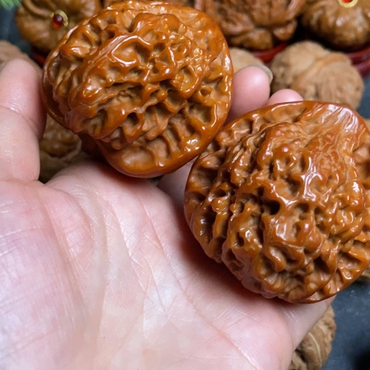 文玩核桃把件48官帽